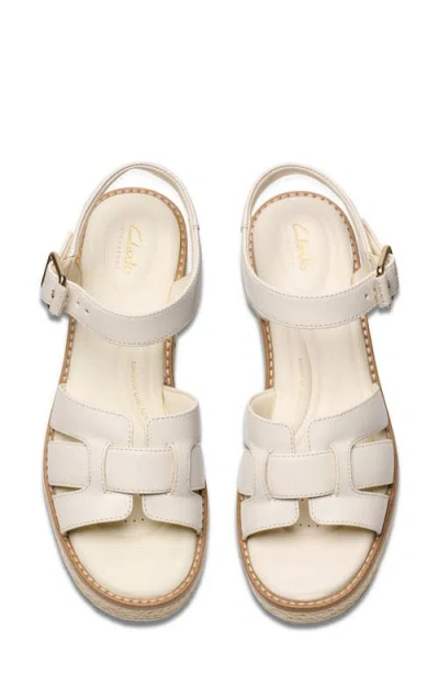 Clarks ® Coledale Strap Platform Sandal In White