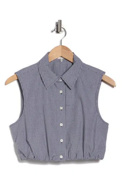 Frame The Check Top In Blue