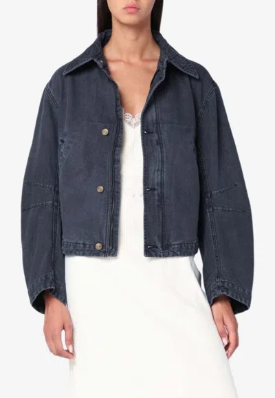 6397 Giubbotto Buttoned Denim Jacket In Blue