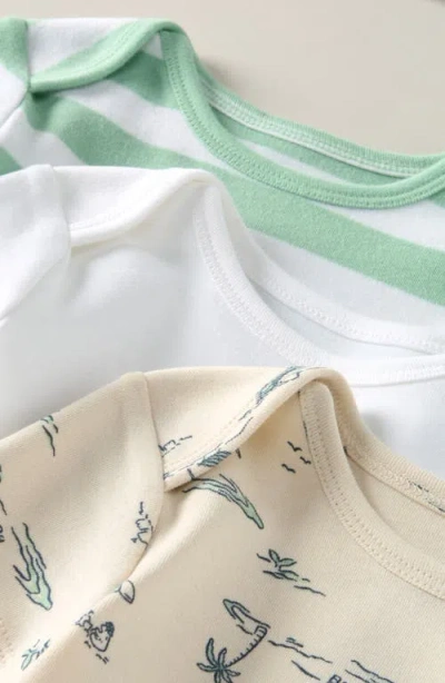 Nordstrom Grow With Me 3-pack Assorted Bodysuits In Multi
