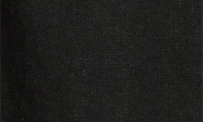 Treasure & Bond Cutwork Hem Linen Blend Pull-on Shorts In Black