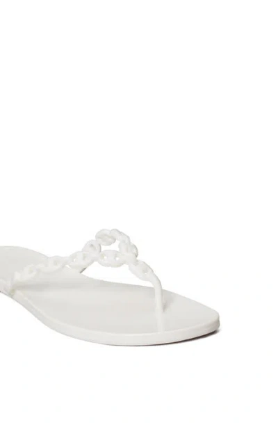 Tory Burch Flat Sandals Braided Strap Open Toe In White