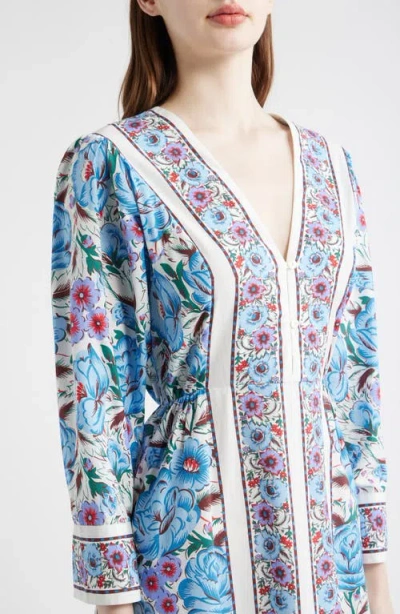 Cleobella Blanche Midi Dress In Blue, White, Pink, Multicolor