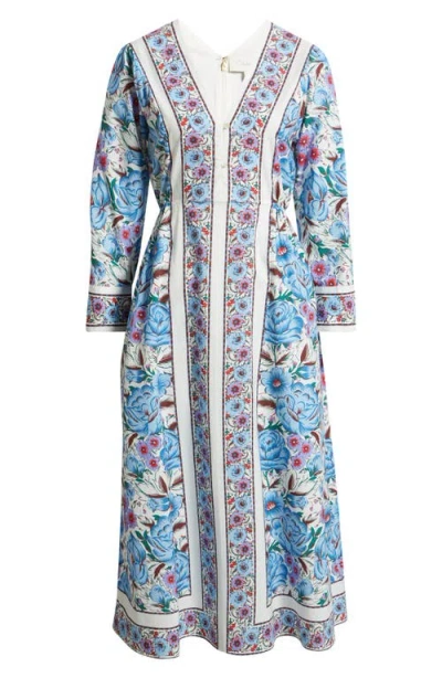 Cleobella Blanche Midi Dress In Blue, White, Pink, Multicolor