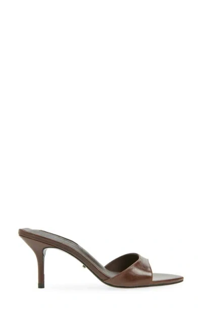 Tony Bianco Hallie Heeled Mules Choc Vintage In Brown