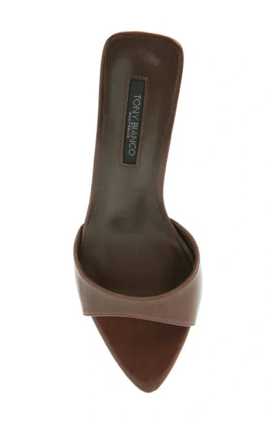 Tony Bianco Hallie Heeled Mules Choc Vintage In Brown