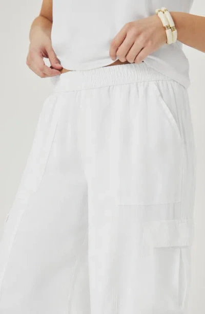 Splendid Stella Linen Cargo Pull-on Pants In White