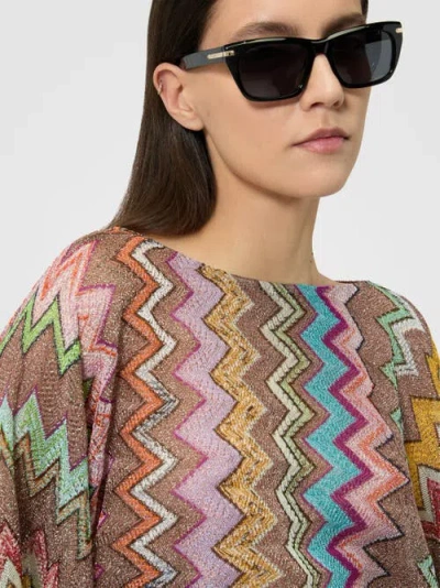 Missoni Zigzag Pattern Top In Brown