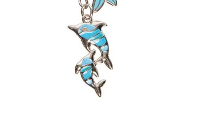 Beachcombers Dolphin Keychain In Blue