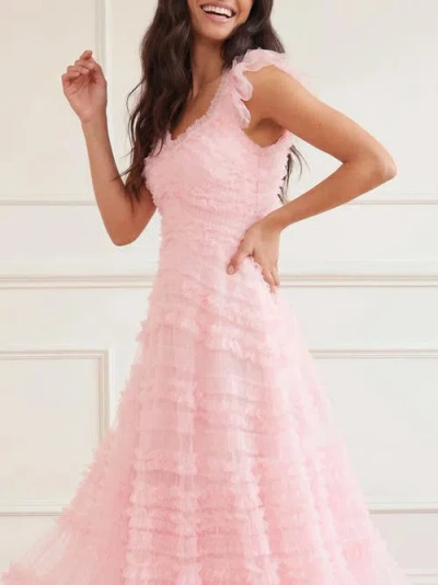 Needle & Thread Amara Backless Gown In Pink