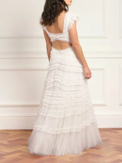 Needle & Thread Amara Backless Gown In White