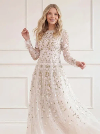 Needle & Thread Camellia Ditsy Ankle Gown In Multi