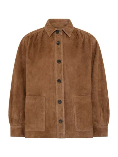 Gerard Darel Nomelie Suede Jacket In Multi
