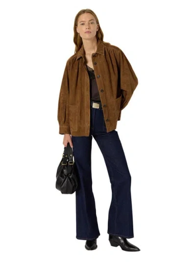 Gerard Darel Nomelie Suede Jacket In Multi