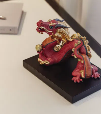 Lladrò Dragon Sculpture In Red