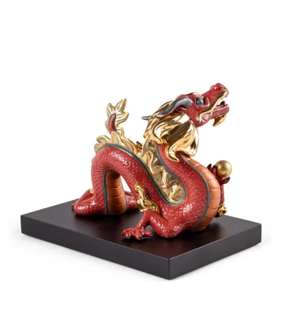 Lladrò Dragon Sculpture In Red