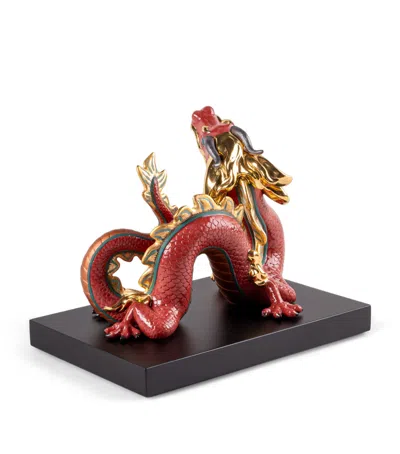 Lladrò Dragon Sculpture In Red