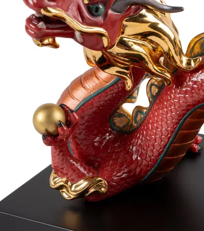 Lladrò Dragon Sculpture In Red