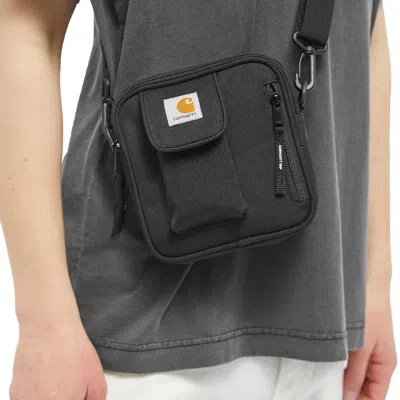 Carhartt Essentials Shoulder Bag Polyester Logo Strap In Brown