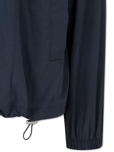 Tomboy Drawstring-hem Jacket In Blue