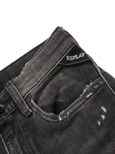Replay Distressed-detail Jeans In Black