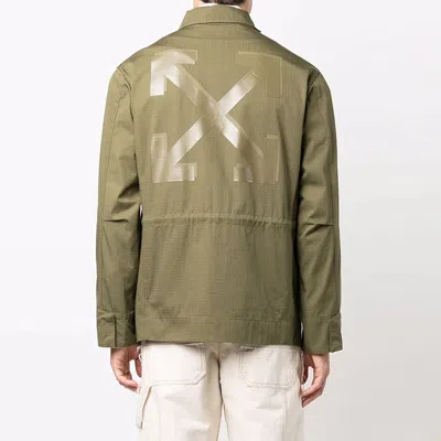 Off-white Fw21 Arrow Pattern Jacket Version Green