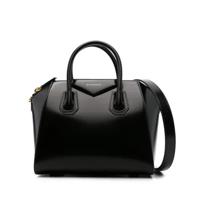 Givenchy Antigona Mini Top Handle Bag In Grained Leather In Black