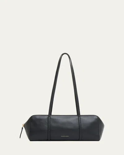 Mansur Gavriel Filo Leather Shoulder Bag In Black