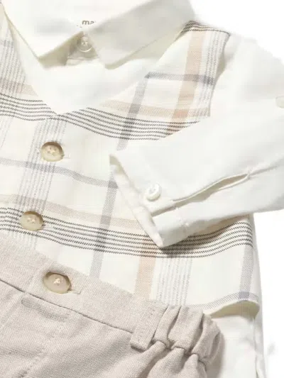 Mayoral Checked Formal Set In White