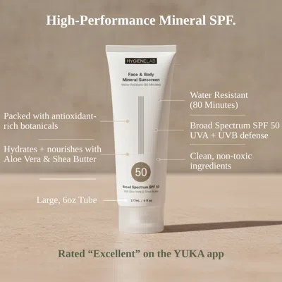 Hygienelab Face And Body Mineral Sunscreen In White