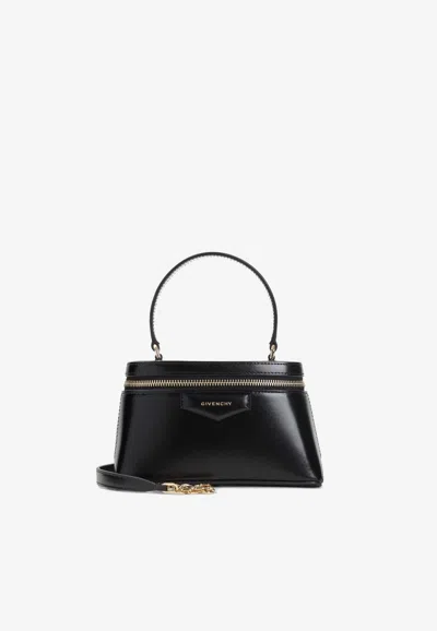 Givenchy Vanity Antigona Leather Handbag With Lettering Logo On The Front In Black