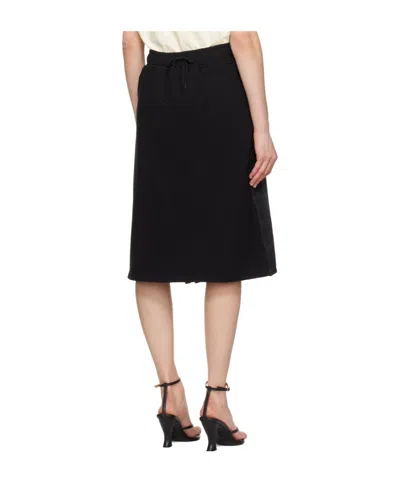 Pushbutton Hybrid Skirt Pants In Black