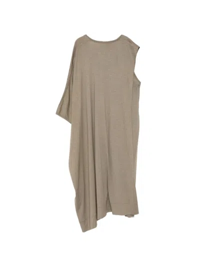 Julius Asymmetric Draped T-shirt In Brown
