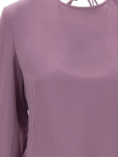 Jacques Draped Open-back Blouse In Pink