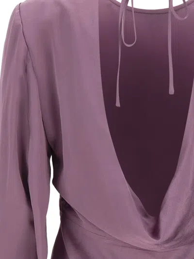 Jacques Draped Open-back Blouse In Pink