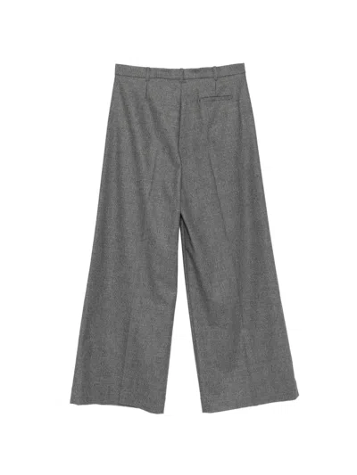 Pinko Check-pattern Trousers In Gray