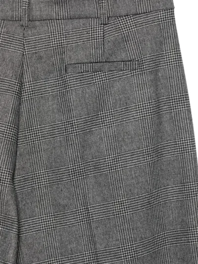 Pinko Check-pattern Trousers In Gray