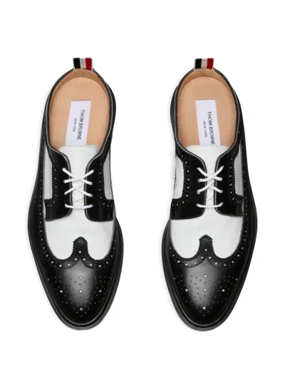 Thom Browne Longwing Brogue Mules In Black