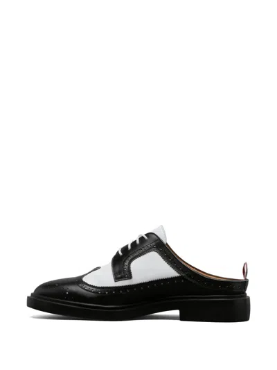 Thom Browne Longwing Brogue Mules In Black
