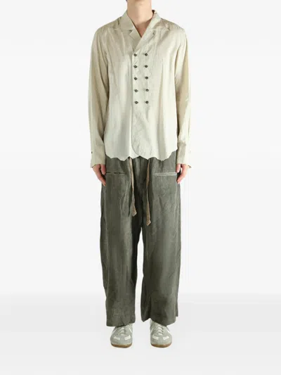 Ziggy Chen Double-breasted Shirt In Neutral