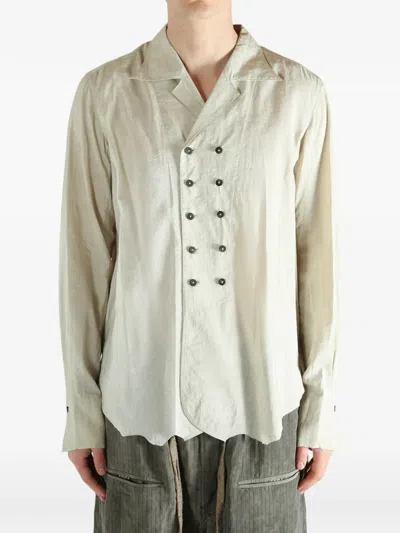Ziggy Chen Double-breasted Shirt In Neutral