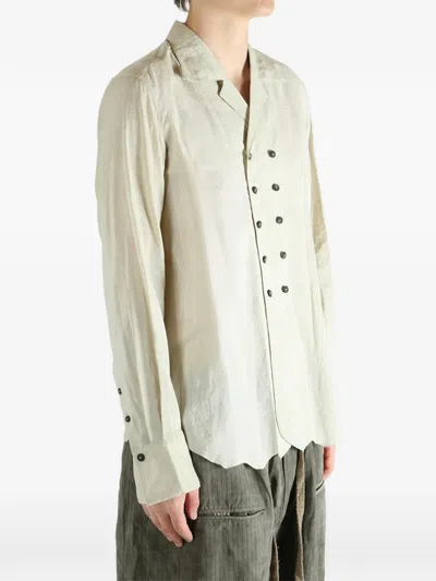 Ziggy Chen Double-breasted Shirt In Neutral