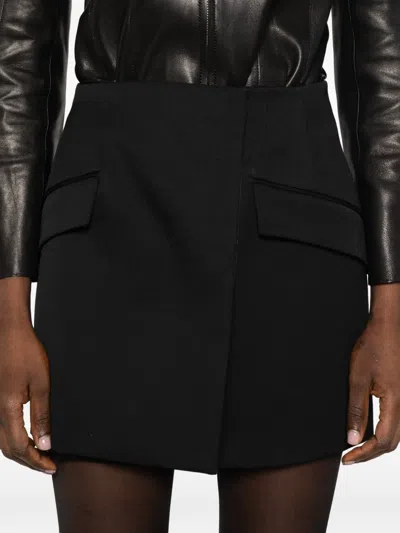 Givenchy Flap-pocket Mini Skirt In Black