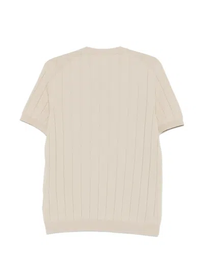 Diktat Vertical-ribbed Sweater In Neutral