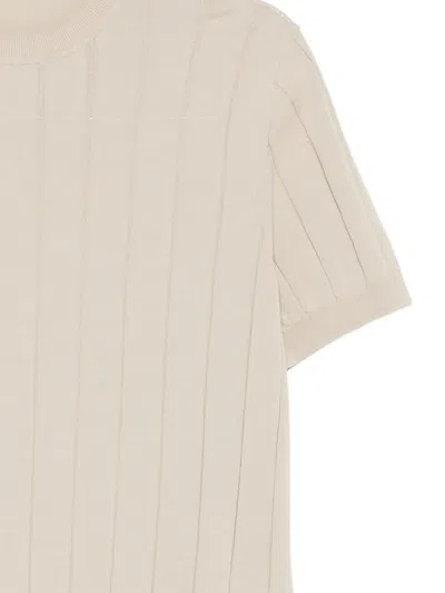 Diktat Vertical-ribbed Sweater In Neutral