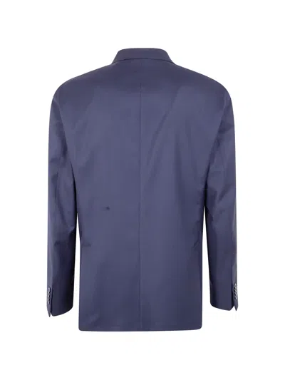 Boglioli Double Breasted Suit Peak Lapels Buttoned Cuffs In Purple