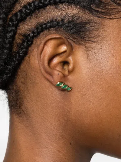 Shay Emerald Earrings In Pattern