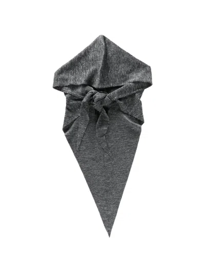 Omar Afridi Marl-effect Triangular Hoodie In Gray