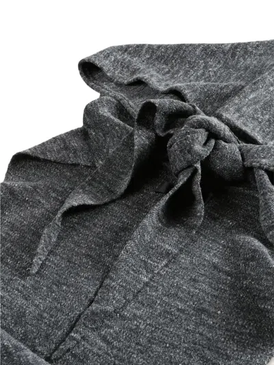 Omar Afridi Marl-effect Triangular Hoodie In Gray