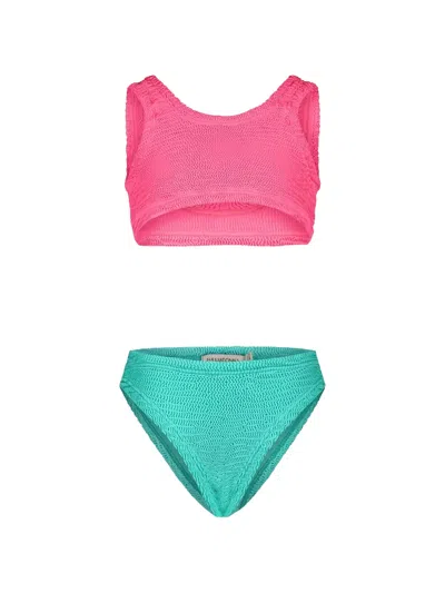 Paramidonna Katy Crinkle-texture Bikini In Pink